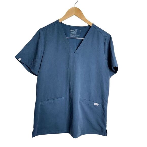 FIGS Casma Shirt Short Sleeve Scrubs Size Large Technical Collection V Neck - Picture 1 of 5